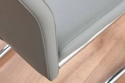 Furniturebox UK - Renato 120cm High Gloss Extending Dining Table and 6 Grey ...
