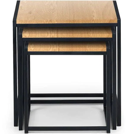 Julian Bowen Tribeca Nest of 3 Tables - Oak