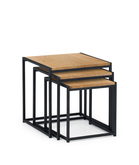 Julian Bowen Tribeca Nest of 3 Tables - Oak