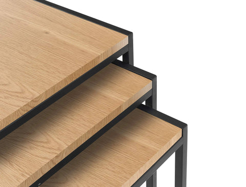 Julian Bowen Tribeca Nest of 3 Tables - Oak