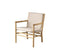 Fdb Møbler J147 Armchair, Natural/Dark Grey