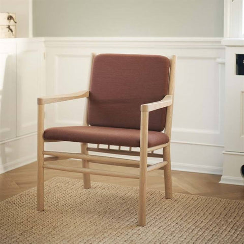 Fdb Møbler J147 Armchair, Natural/Dark Grey