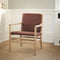 Fdb Møbler J147 Armchair, Natural/Dark Grey