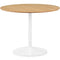 Julian Bowen Blanco Round Pedestal Dining Table, White & Oak