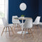 Julian Bowen Blanco Round Pedestal Dining Table, White & Oak