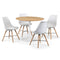 Julian Bowen Blanco Round Pedestal Dining Table, White & Oak