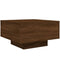 vidaXL Coffee Table with LED Lights Brown Oak 55x55x31 cm