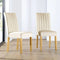 Salisbury Dining Chair, Ivory Classic Plush Fabric & Natural Oak Finished Solid ...