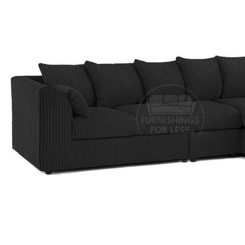 Luxor Long Fabric Jumbo Cord 4 Seater Sofa - Scatter Back