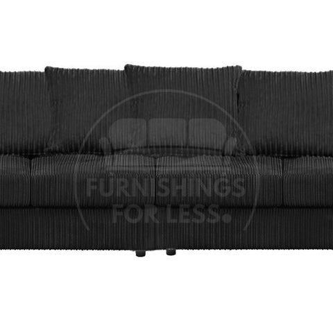 Luxor Long Fabric Jumbo Cord 4 Seater Sofa - Scatter Back