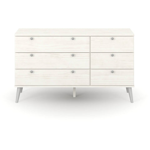 Augusta White 3 plus 3 Drawer extra wide Chest of Drawers - white