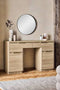 Next Mid Natural Arlo Effect Pedestal Dressing Table - Mid Natural