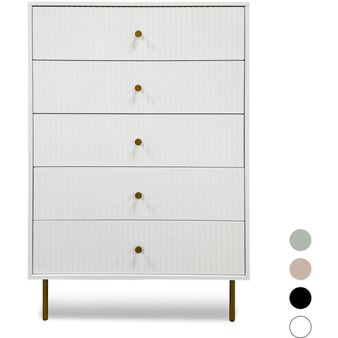 Devon Large Chest of Drawers 5 Drawers - Sage