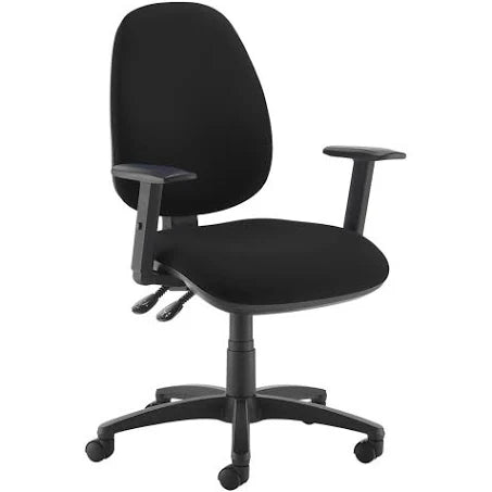 Jota High Back Operator Chair with Adjustable Arms - Black