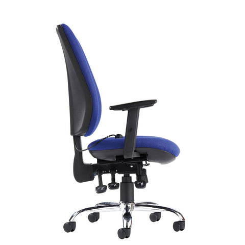Jota High Back Operator Chair with Adjustable Arms - Black