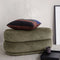 Ferm Living Pouf Oval - Faded Velvet - Medium Ocean