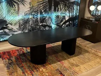 Gubi Moon Dining Table Elliptical - Black - Chaplins