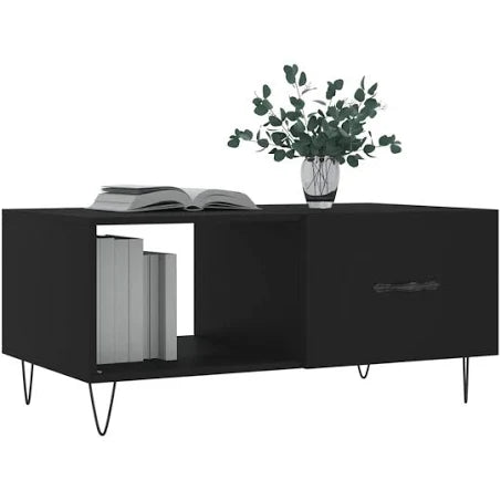 vidaXL Coffee Table Black 90x50x40 cm Engineered Wood