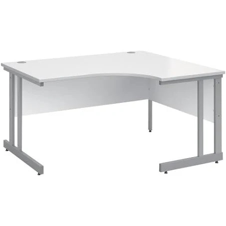 Dams International Right Hand Corner Desk MOM14ERWH White 1,400 x 1,200 x 725 mm