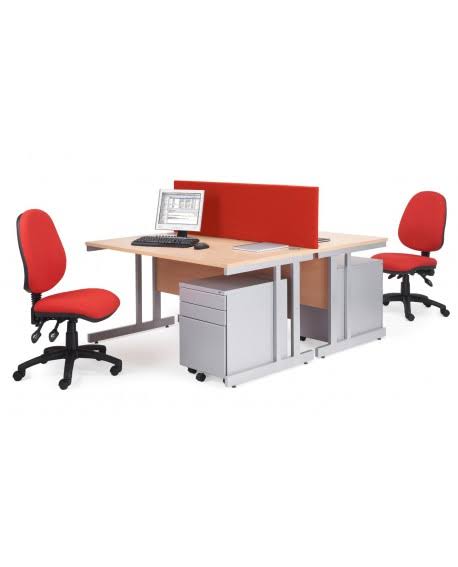Dams International Right Hand Corner Desk MOM14ERWH White 1,400 x 1,200 x 725 mm