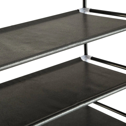 Tectake Shoe Rack with 8 Shelves - Black
