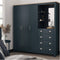 Homelife Lancaster 4 Drawer Wardrobe Combi Unit - Blue