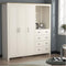 Homelife Lancaster 4 Drawer Wardrobe Combi Unit - Blue