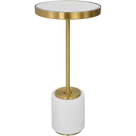 Uttermost Laurier White Drink Table