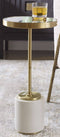 Uttermost Laurier White Drink Table