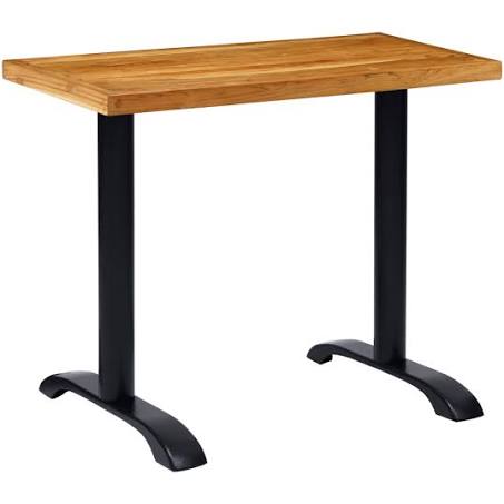 vidaXL Bistro Table Legs 2 Pcs Black 61x8x72 cm Cast Iron