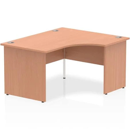 Impulse Right Crescent Desk Panel End Leg Maple 1400mm