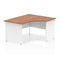 Impulse Right Crescent Desk Panel End Leg Maple 1400mm