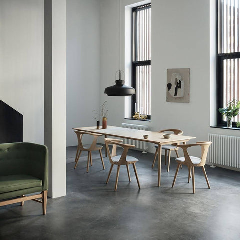 &Tradition SK2 In Between Chair With Upholstered Seat - Fiord 171 / Oiled oak ...