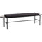 Wooden bench with cushion Black | Hubsch