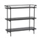 Wooden bench with cushion Black | Hubsch
