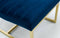 Bellagio Velvet Chair - Blue & Gold - Julian Bowen