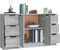 vidaXL Sideboards 3 Pcs Brown Oak Engineered Wood