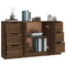 vidaXL Sideboards 3 Pcs Brown Oak Engineered Wood