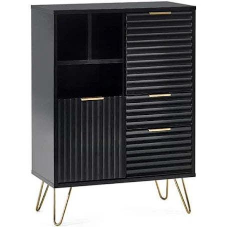 Julian Bowen Murano Matte Black Sideboard from bedsdirectuk