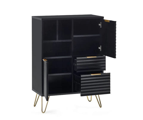 Julian Bowen Murano Matte Black Sideboard from bedsdirectuk