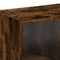 vidaXL Coffee Table with Glass Doors Smoked Oak 102x50x42 cm