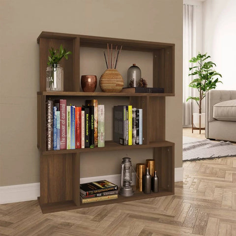 vidaXL Book Cabinet/Room Divider Brown Oak 80x24x96 cm Engineered Wood