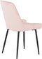 Seconique Avery Set of 2 Baby Pink Velvet Dining Chair