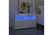 vidaXL Bedside Cabinet & LED Lights 2 Pcs High Gloss White 60x35x40 cm