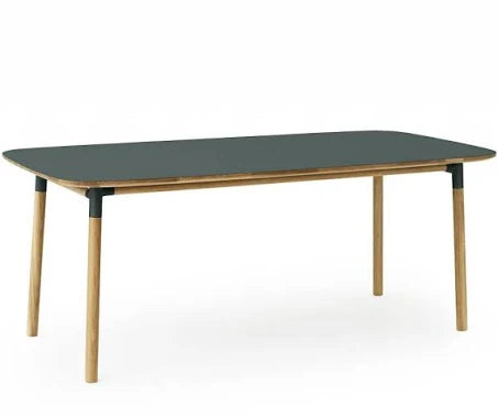 Normann Copenhagen Form Table - 95 x 200cm oak green