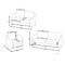 Sofa Set Light Beige Fabric Upholstery 3 + 2 + 1 Seater Glam Beliani