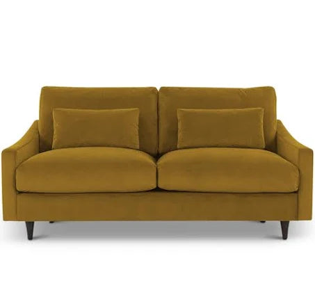 Swyft Sofa in A Box Model 07 Velvet 2 Seater Sofa - Mustard