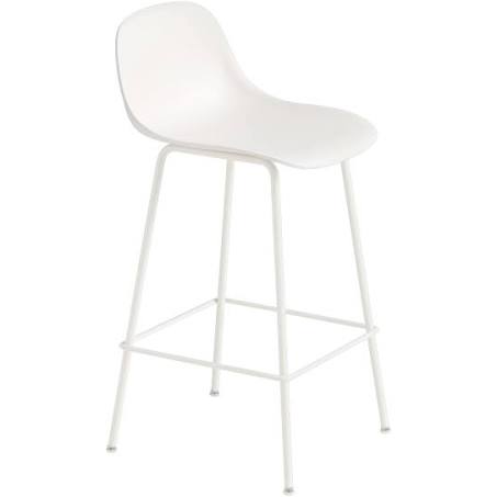Muuto - Fiber Counter & Bar Stool with Backrest - Tube Base