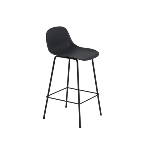 Muuto - Fiber Counter & Bar Stool with Backrest - Tube Base