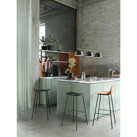 Muuto - Fiber Counter & Bar Stool with Backrest - Tube Base